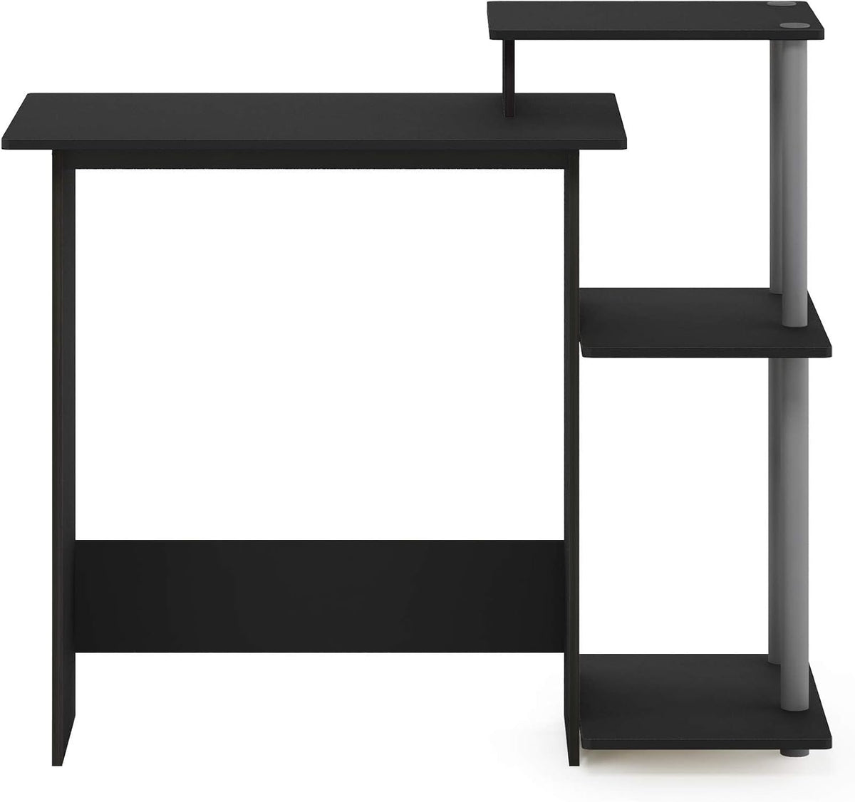 Furinno EFFICIENT Desk, 28.6" Wide Gaming Desk with 3 Open Side Shelves,...