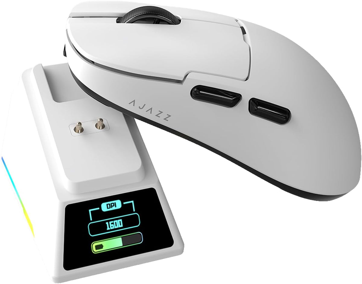 DAIDAI Ajazz AJ159 APEX Wireless Gaming Mouse with TFT Color Screen Charging ...