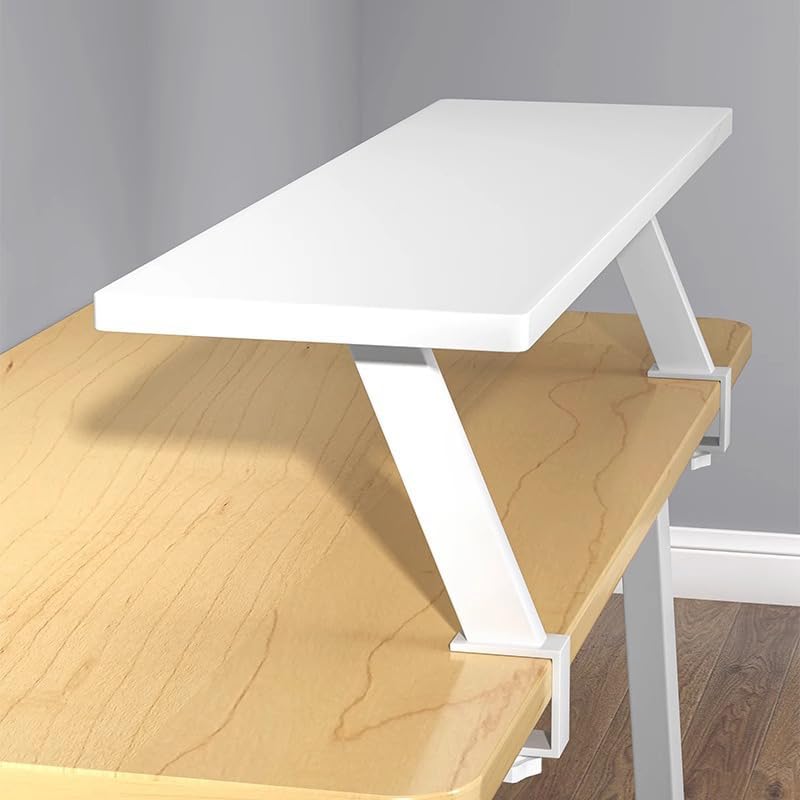 32x7.8 in Clamp on Desk Shelf, Adjustable Floating Desks Shelf Space Saving D...
