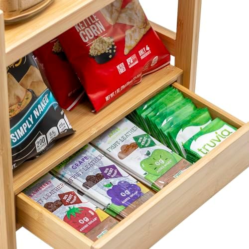 Sorbus Matcha Station Shelf, Bamboo (13" x 6.5" x 12.6", Natur...