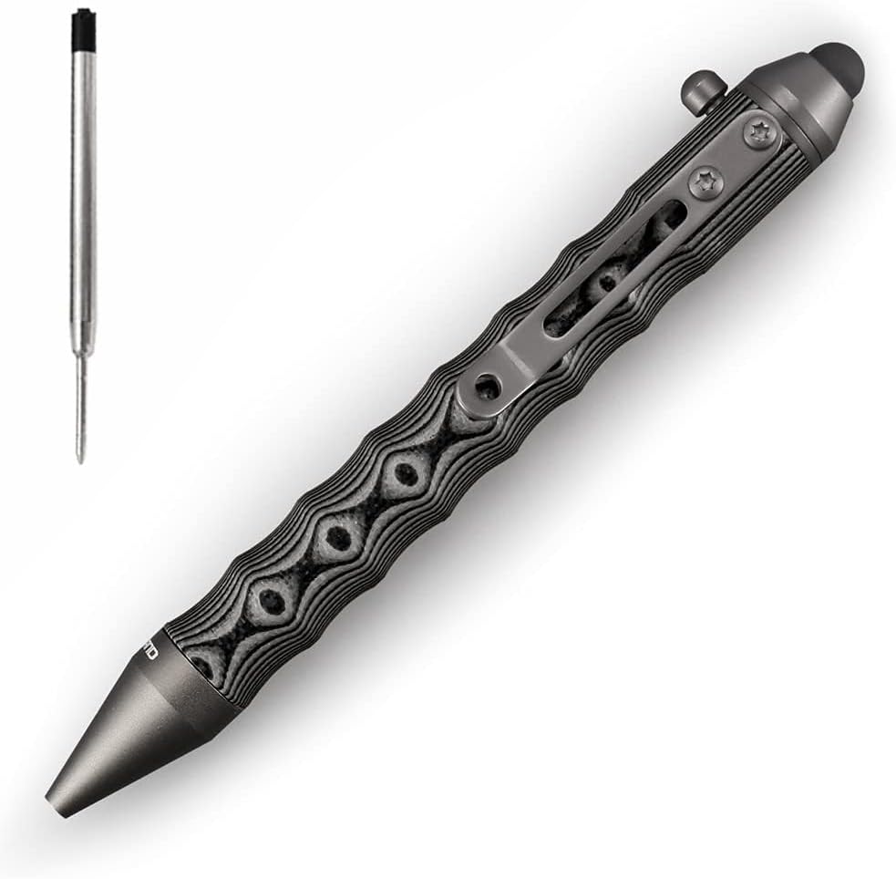 Cool Hand 4.5'' G10 EDC Ballpoint Ink Refillable Bolt Action Tactical...