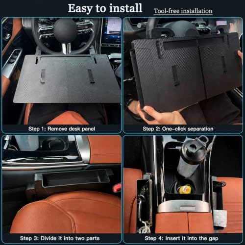 2-in-1 Car Steering Wheel Tray Desk & Car Seat Gap Filler Organizer