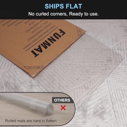 Office Chair Mat for Carpet, 2 Pack, 40" x 48" Heavy Duty PET Desk ...