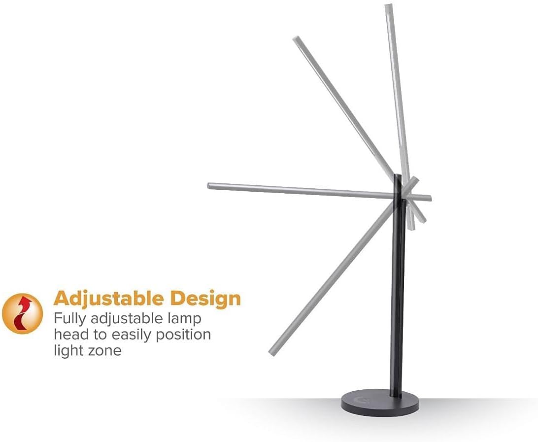 Bostitch Office Dimmable LED Desk Lamp with Adjustable Color Temperature, Black