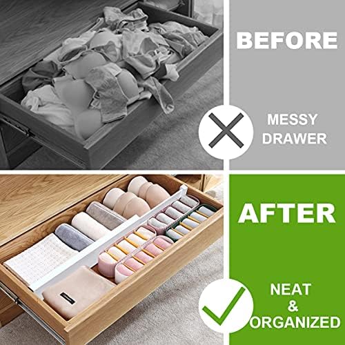 ANTOWIN Bamboo Drawer Dividers Organizers, Expandable Drawer Separators Split...