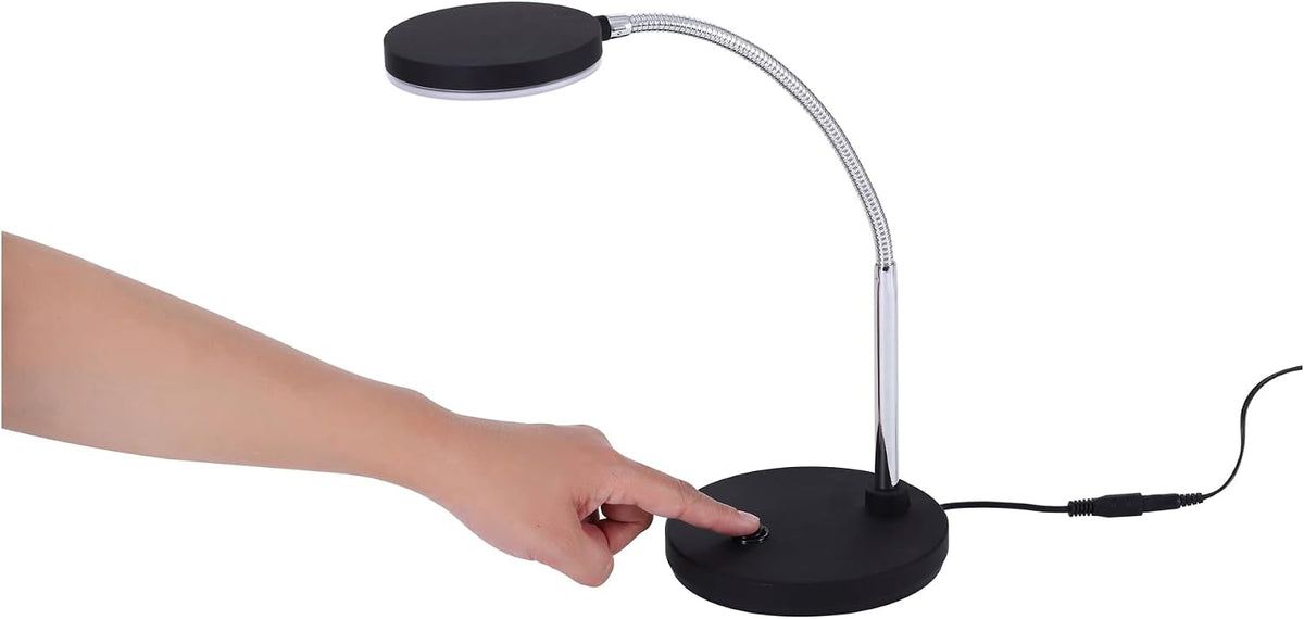 Bostitch Office LED Metal Gooseneck Desk Lamp, Flicker Free, Adjustable Head ...