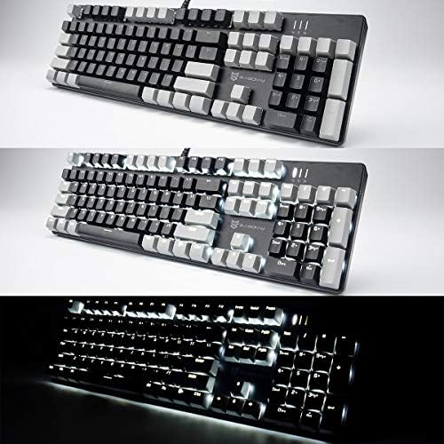 Merdia 104 Keys Full Size Mechanical PC Gaming Keyboard | Hot Swappable LED B...