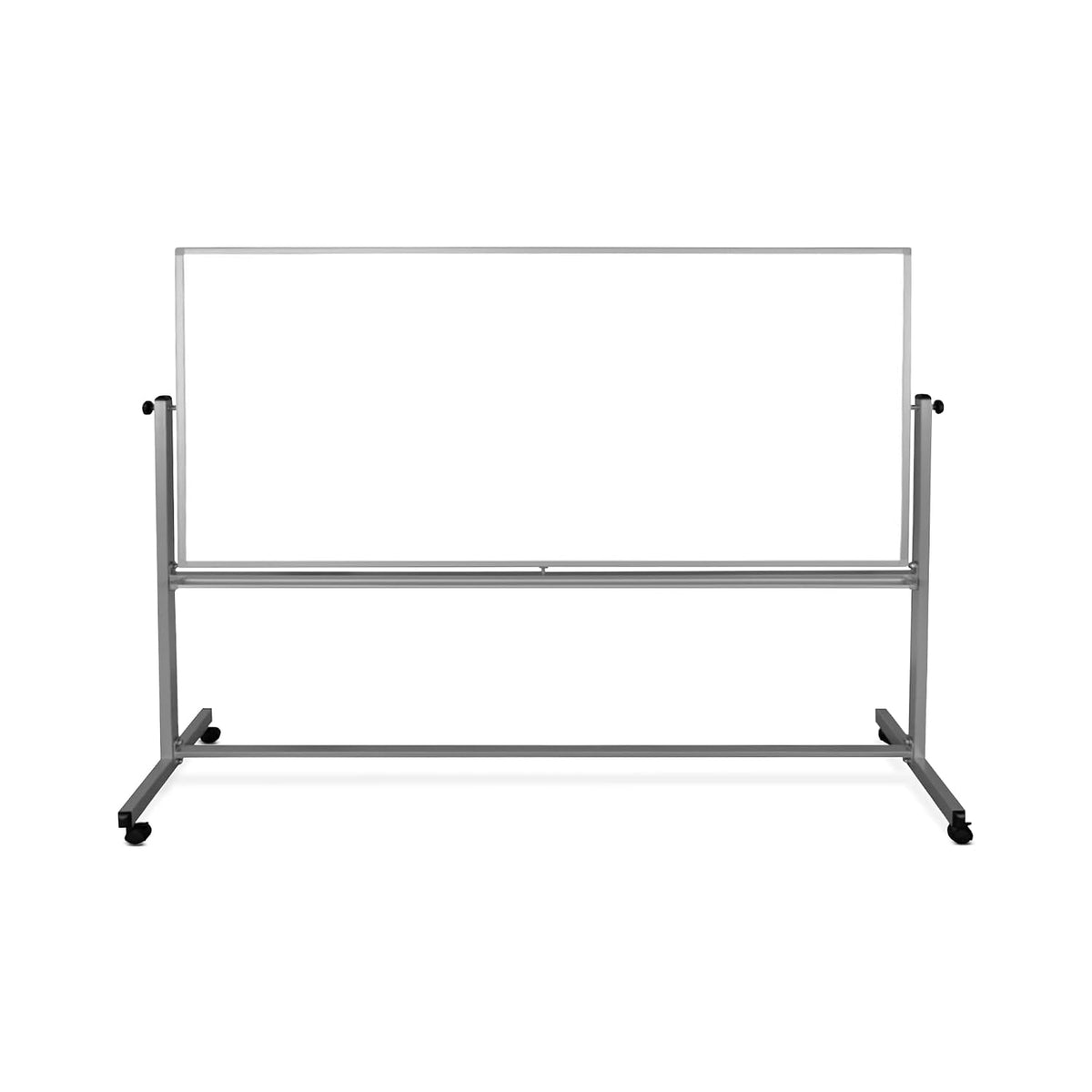 Luxor Mobile Dry Erase Double-Sided Magnetic Whiteboard with Aluminum Frame a...