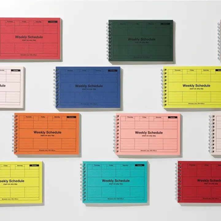 MARK'STYLE Undated Weekly Planner A6, 2-Pack – 58-Week Horizontal Pocket ...