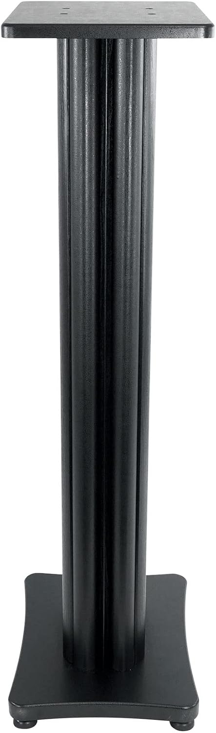 Rockville SS36B Black Wood Grain 36" Solid Home Speaker Stands Pair