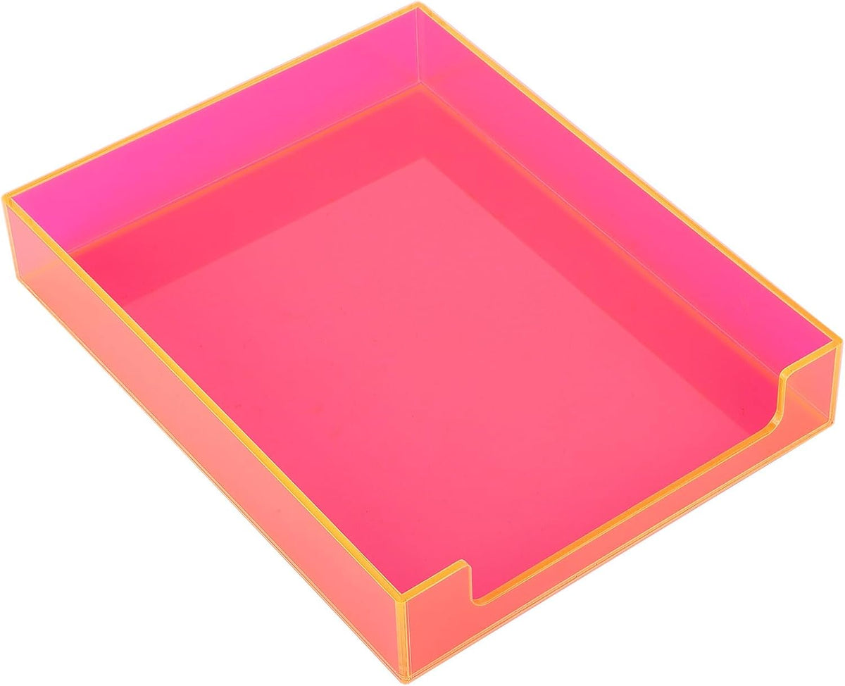 Paper Tray Acrylic File Organizer for Desk Letter Tray Desk Organizer Documen...