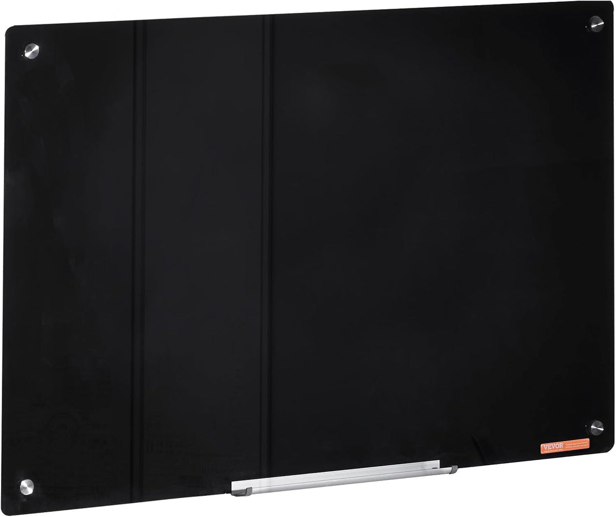 VEVOR Magnetic Glass Whiteboard, Dry Erase Board 36"x24", Wall-Moun...