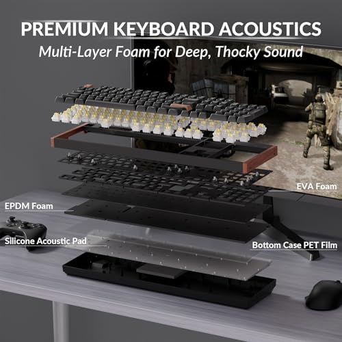 Keychron K10 HE 100% Wireless Hall Effect Keyboard, Silent Banana Switch