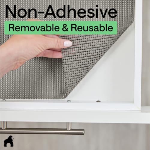 GORILLA GRIP powerGRIP Drawer Shelf and Cabinet Liner, 12"x20', Gray