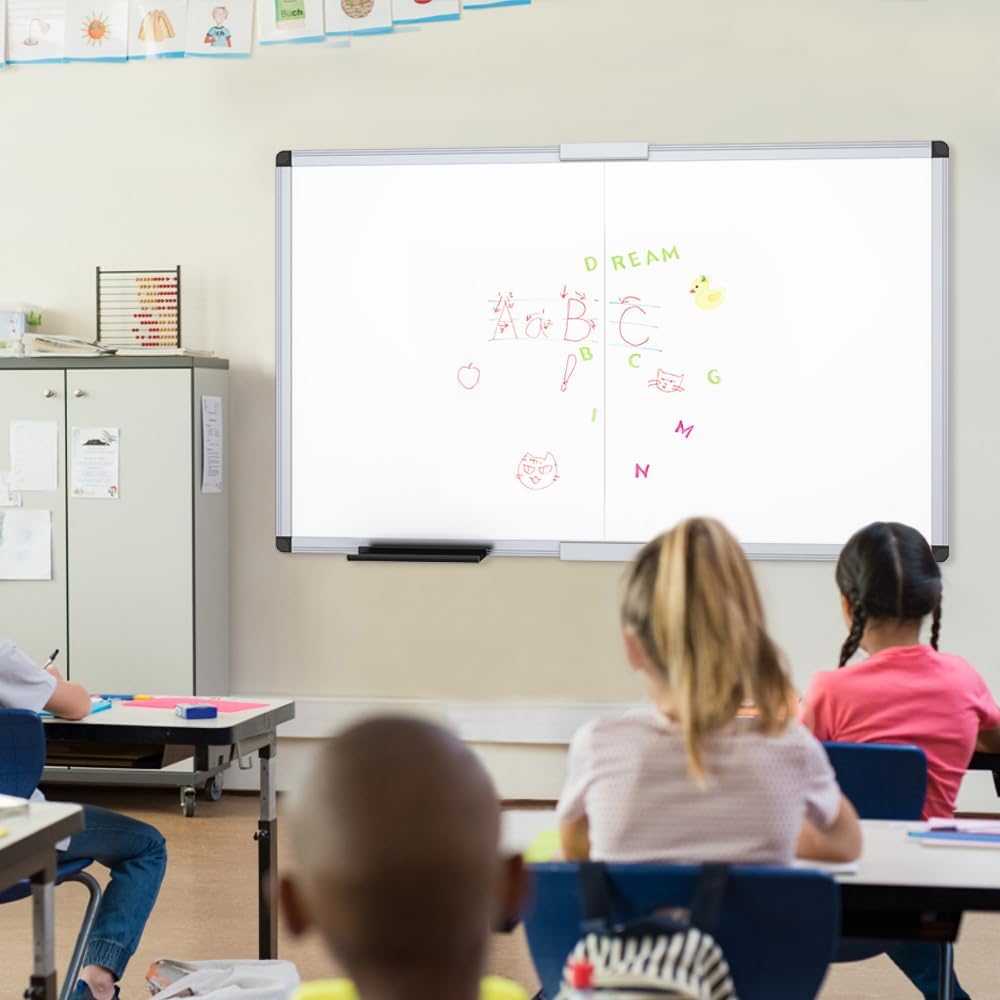 VIZ-PRO Magnetic Dry Erase Board, 60 X 36 Inches, Foldable Wall-Mounted White...