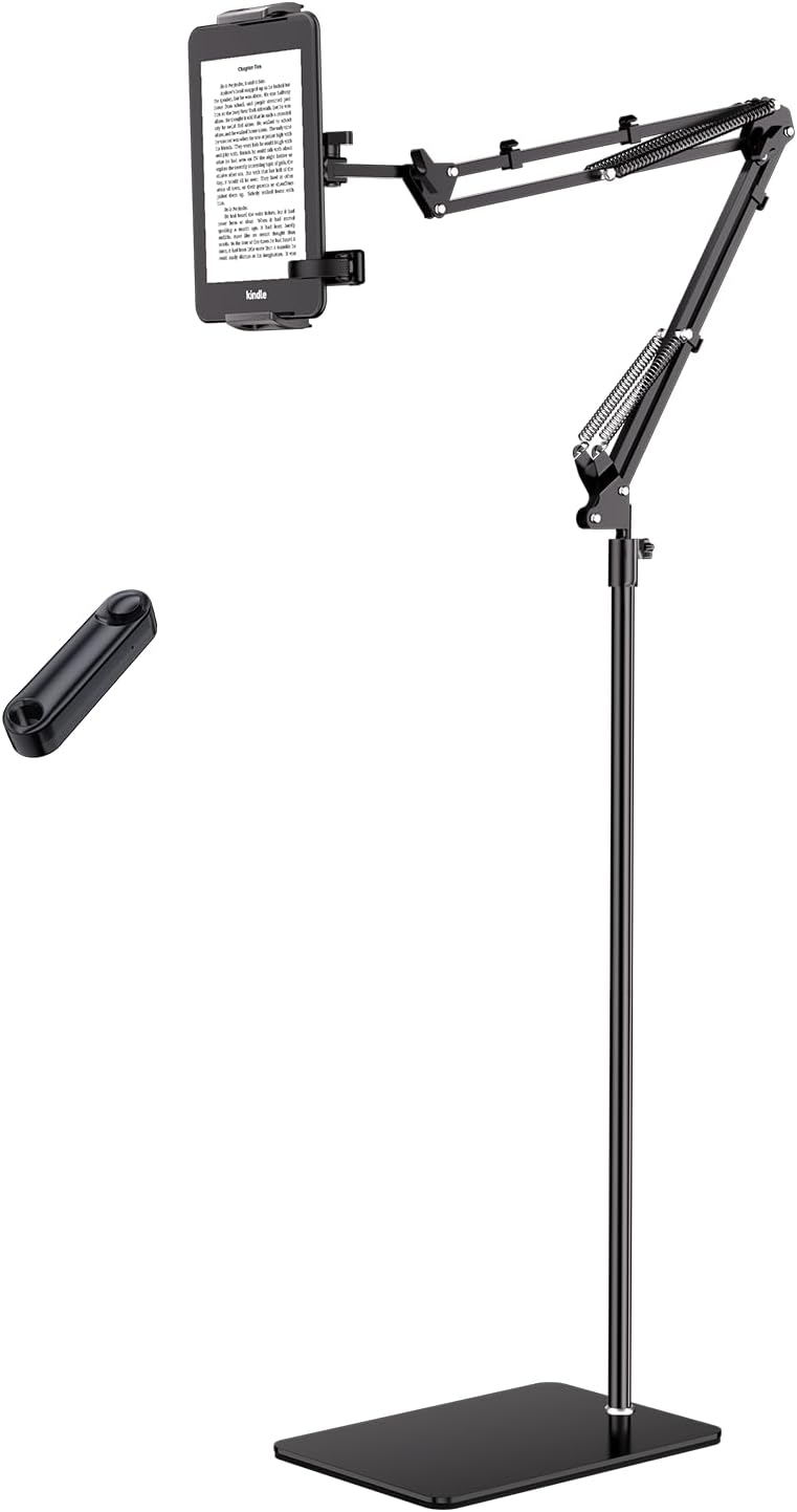 Tryone Tablet Floor Stand for Kindle Holder: E-Book Bed Mount with Page Turne...