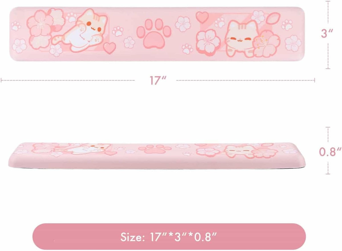 BelugaDesign Sakura Cat Desk Pad | NS Switch Keyboard Laptop Gaming Setup Acc...