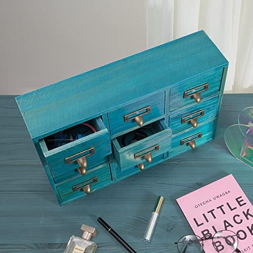 Apothecary Drawers Apothecary Cabinet with Drawers, Blue