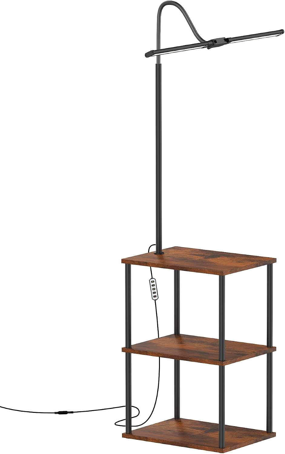 LED Floor Lamp with Table, 18W Bright Reading Floor Lamp for Office, Narrow S...