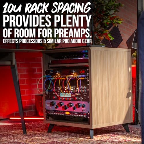 Gator Frameworks Elite Series 10U Studio Rack Desk with Slide-Out Tray and Re...