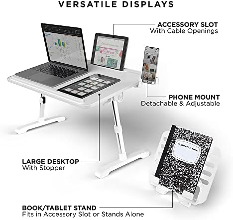 Limitless TotalDesk Portable Workstation and Lap Desk with Adjustable Height ...