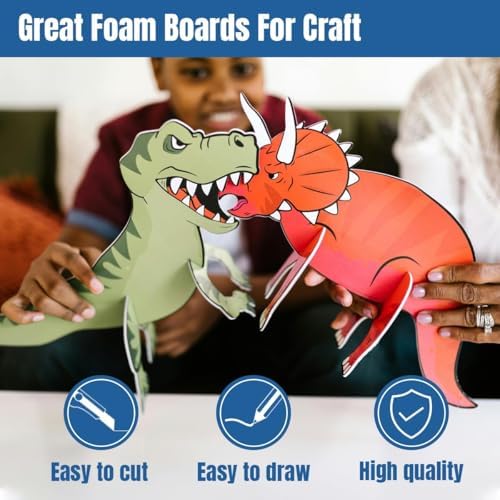 3PACK White Foam Board 24x36×3/16 inches,5MM Foam Core Board Poster Board for...