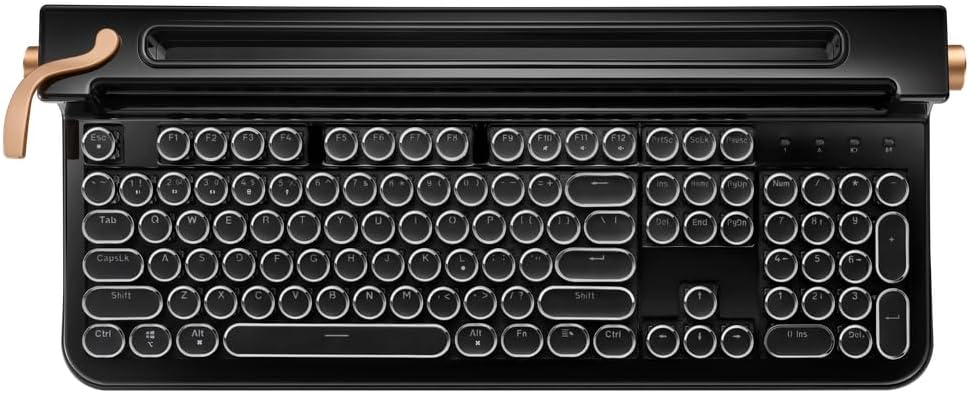 FINEDAY Keyboard 2.0 Plus, 2.4G Wireless & Bluetooth, 104 Keys, Blue Swit...