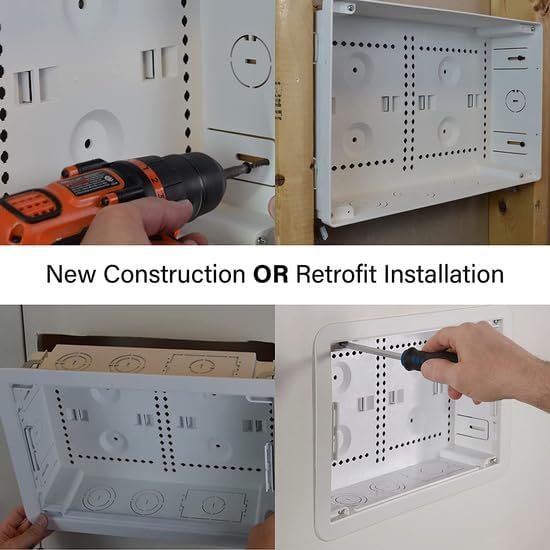 Legrand - OnQ Cable Management, In-Wall Media Box, Dual Purpose Structured Wi...