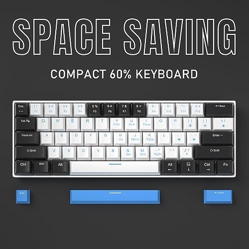 Camiysn 60% Mechanical Gaming Keyboard,Mixed Color Keycaps Gaming Keyboard wi...