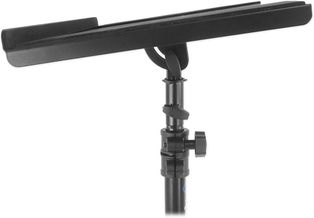Rockville RLS68 Adjustable DJ Laptop, Tablet Tripod Stand with Dual Trays