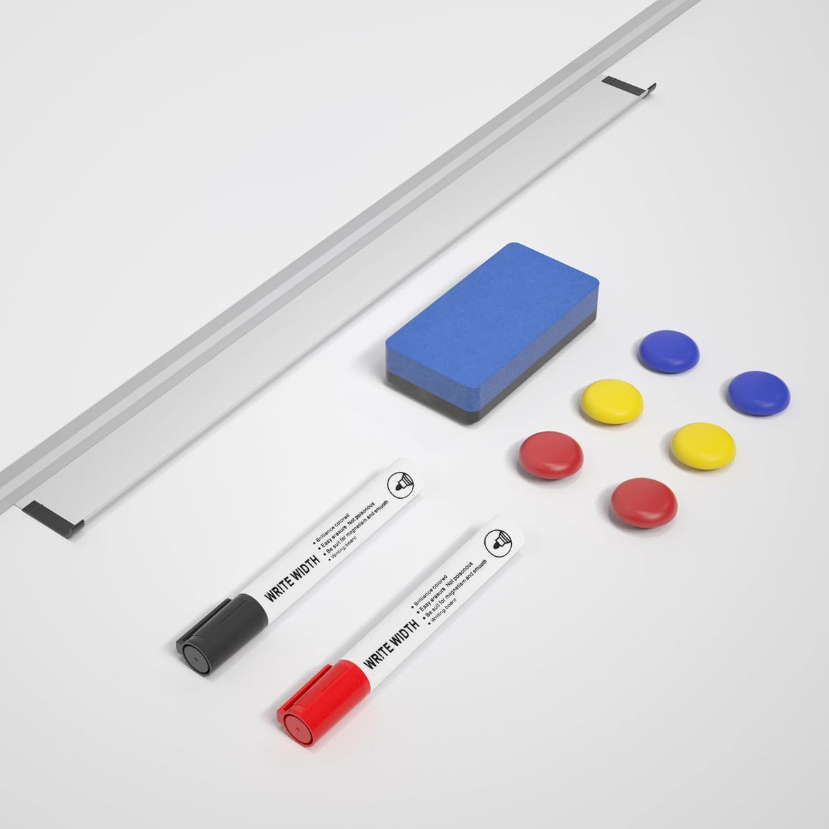 Magnetic Dry Erase Whiteboard, 46 x 33 Inch Large Wall Mounted White Board