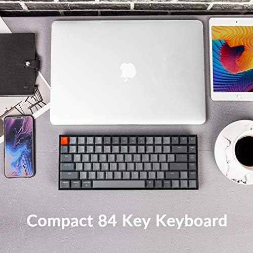 Keychron K2 75% Layout Bluetooth Mechanical Keyboard Super Red Switch/White L...