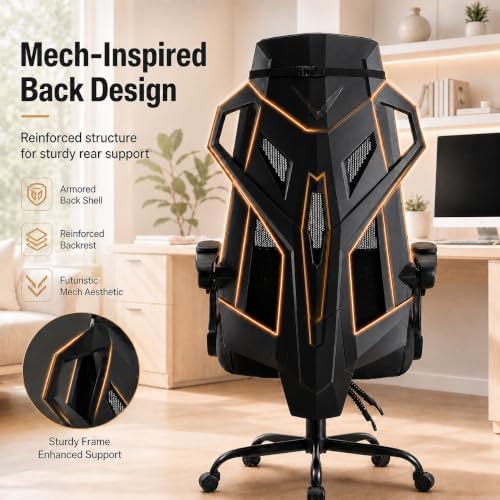 GTPLAYER Gaming Chair, Computer Chair with Mesh Back, Ergonomic Gaming Chair ...