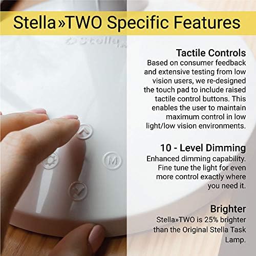 Two Task Lamp, 12W Adjustable Desk Lamp, Dimmable LED Light with Custom Color...