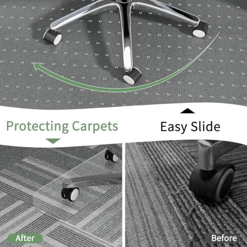 Office Chair Mat for Low Pile Carpet, 48" x 60" Clear Heavy Duty Ch...