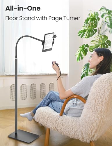 VOLTIFYMAX Tablet Stand with Page Turner Works with Kindle, Tablet Stand Floo...