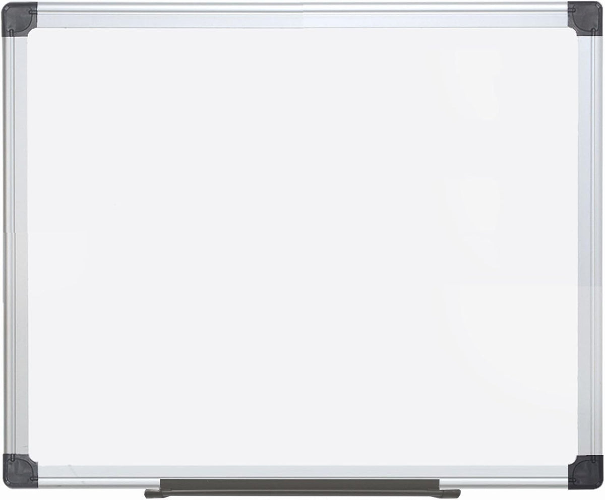 MasterVision Maya Series Double Sided Melamine Dry Erase White Board with Sna...