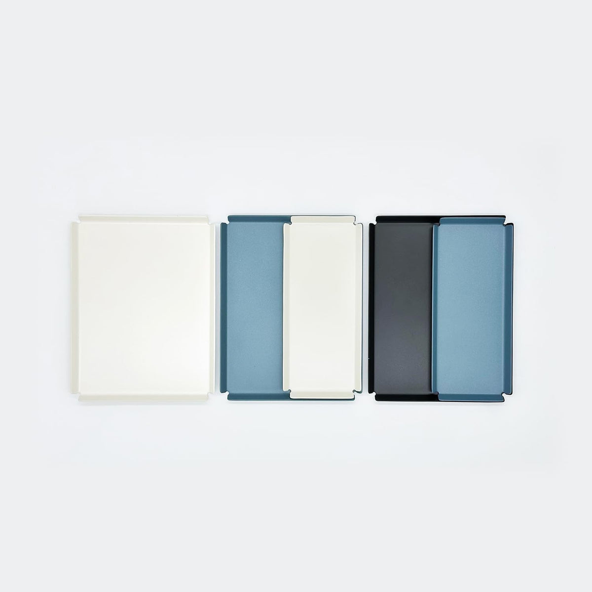 PROGETTO2.70 Aluminum Desk Tray Catchall Organizer, A6, Azure