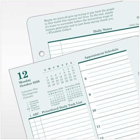 FranklinCovey - Original Two Page Per Day Ring-Bound Planner (Oct 2026 - Sep ...