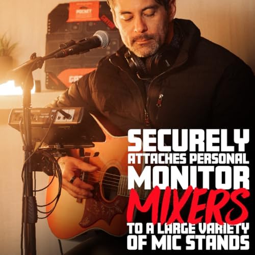 Gator Frameworks Universal Personal Monitor Mixer Mount Stand for Both Studio...