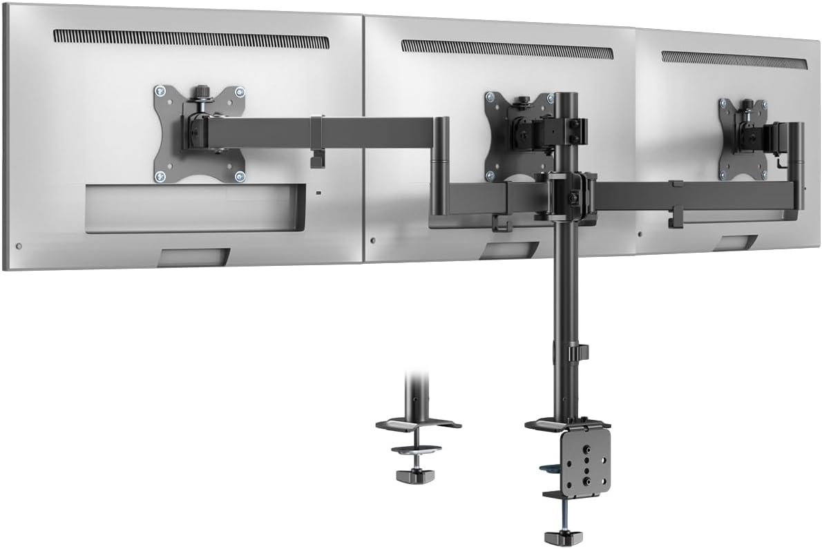 Triple Monitor Mount,Full Motion Arm Fits up to 27 inch
