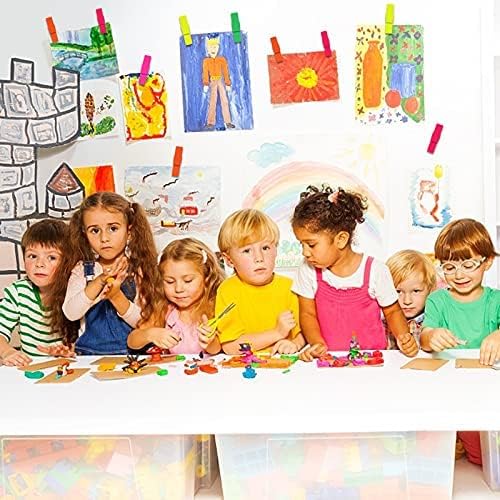 260 PCS Colorful Push Pin with Wooden Clips, Durable Wooden Push Pins, Decora...
