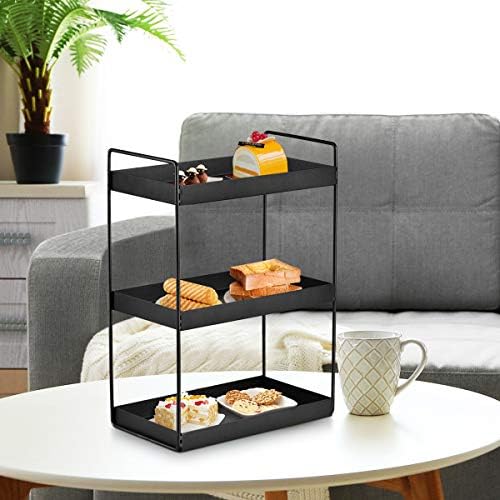 3-Tier Bathroom Countertop Organizer, Black, 12.2" L x 6.7" W x 16....