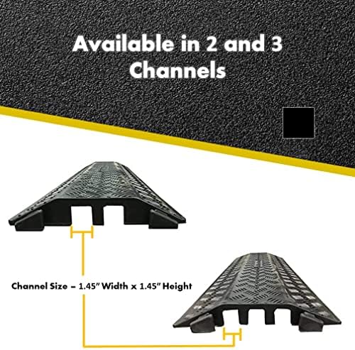Kable Kontrol Drop Over Floor Cord Cover – 40” Inch Long 3 Channel Cable or W...