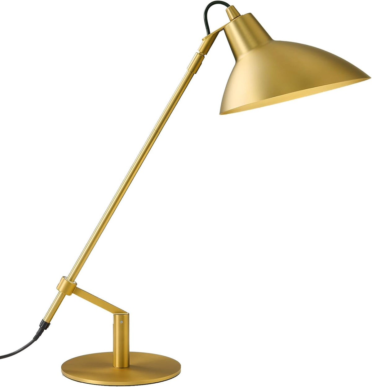 Desk Lamp Modern Industrial 100% Metal Adjustable Table Lamp 24", Natura...
