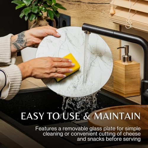 Rickby, 12" Premium Acacia Wood Lazy Susan Turntable for Table Top with ...