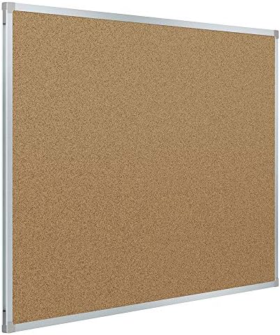 Mead Corkboard, 3' x 2' Bulletin Board, Aluminum Frame Cork Board (85...