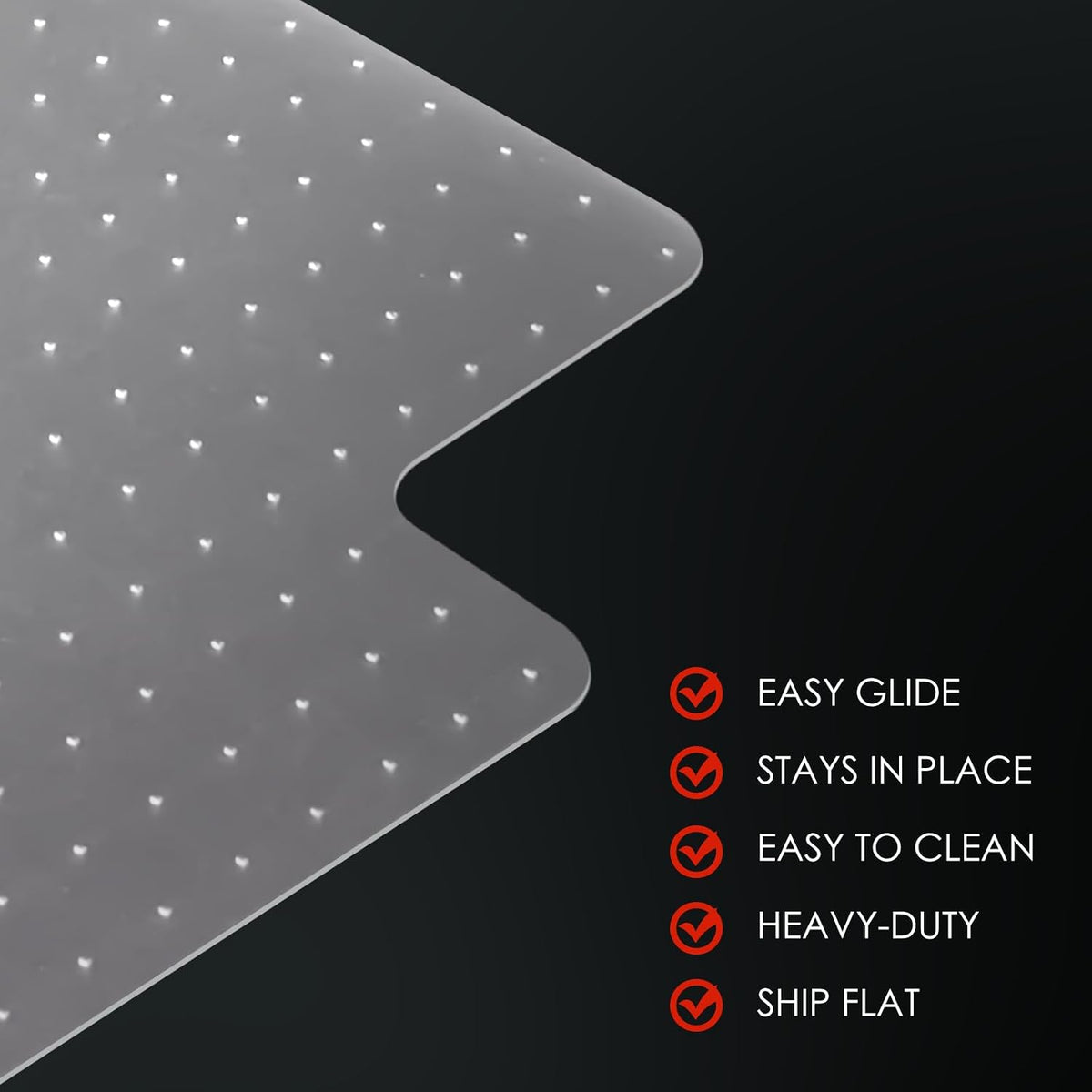 Kuyal Office Chair Mat for Carpet, 2 Pack Heavy Duty Computer Chair Mat
