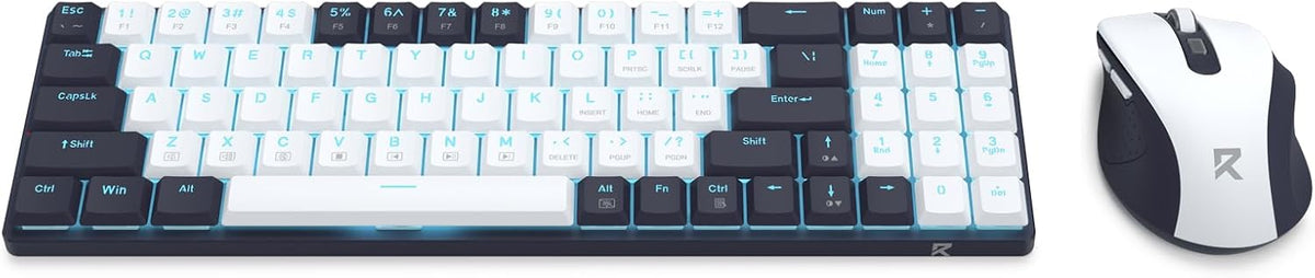 Redragon BS8773 Wireless Keyboard and Mouse Combo, 78 Keys 2.4Ghz Wireless Lo...