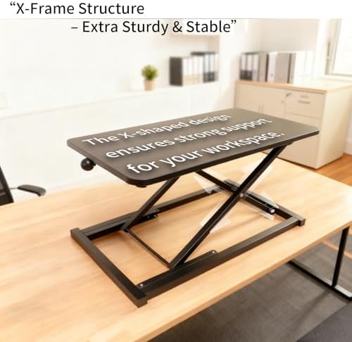 23.6 Inch Standing Desk Converter Adjustable Height